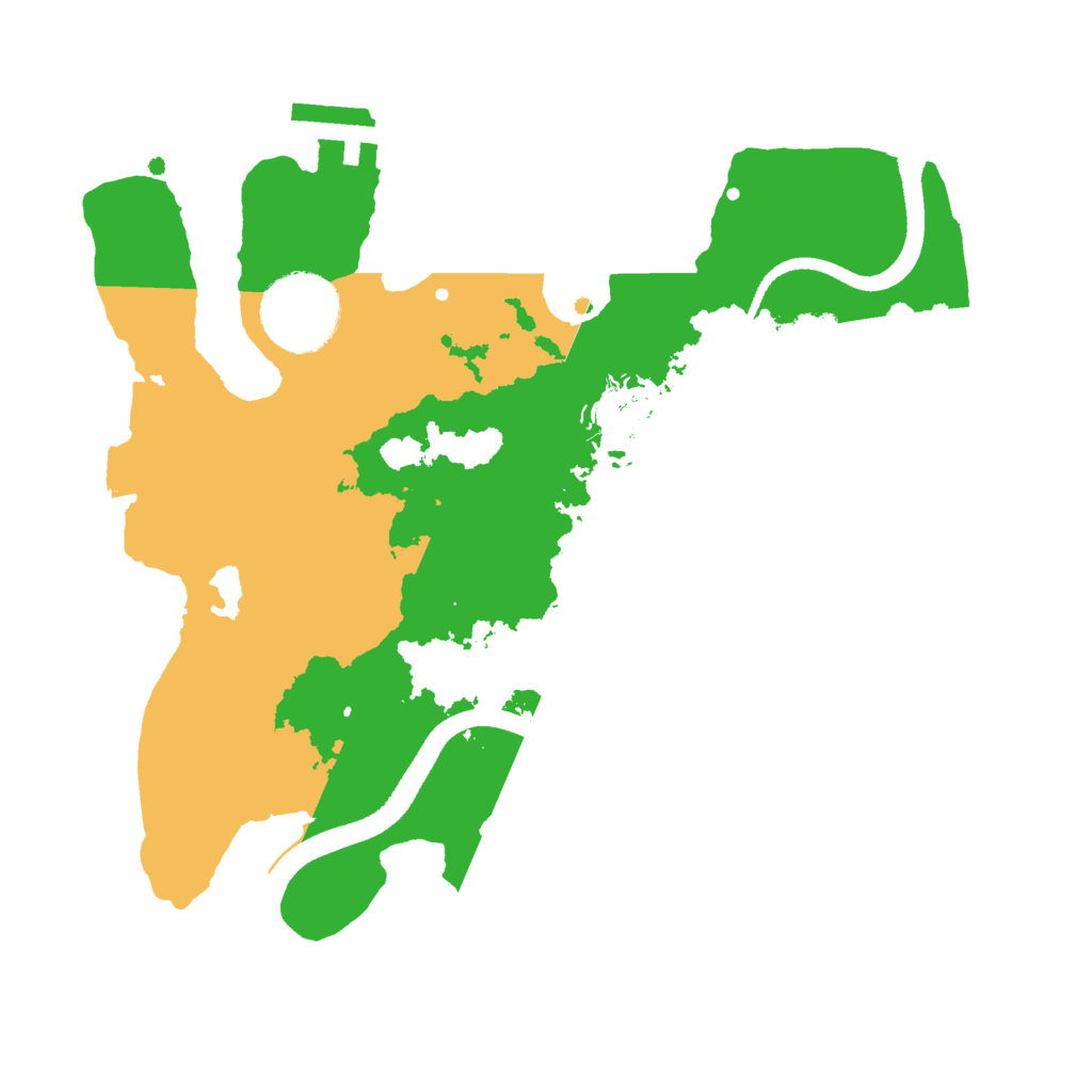Biome Rust Map: Procedural Map, Size: 2500, Seed: 136798563