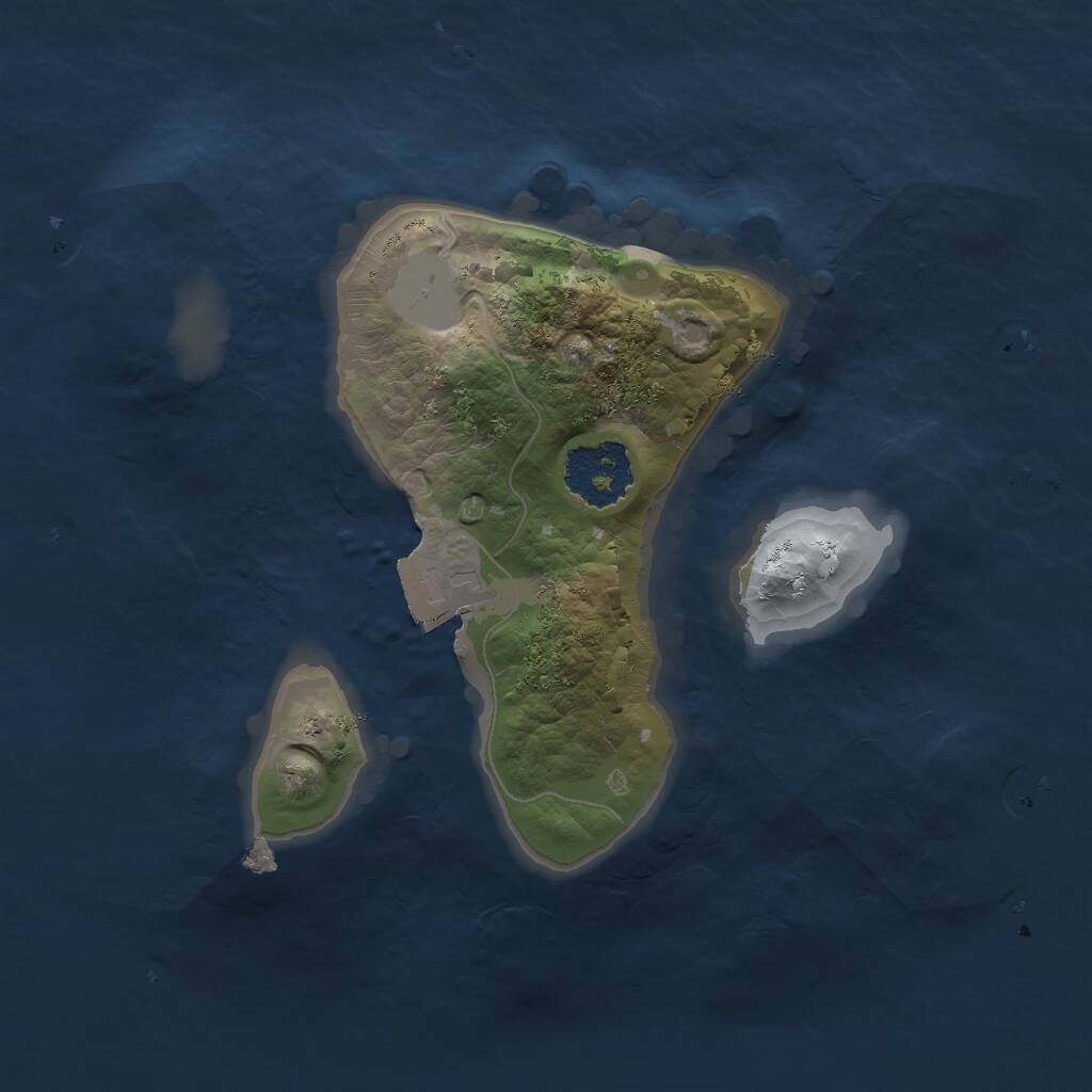 Rust Map: Procedural Map, Size: 1650, Seed: 665, 1 Monuments