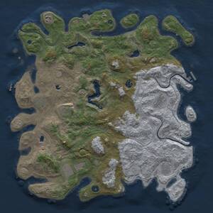 Thumbnail Rust Map: Procedural Map, Size: 4500, Seed: 1314457171, 15 Monuments