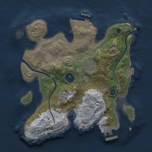 Thumbnail Rust Map: Procedural Map, Size: 2500, Seed: 681742, 7 Monuments