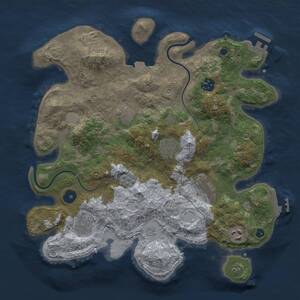 Thumbnail Rust Map: Procedural Map, Size: 3400, Seed: 1849168361, 13 Monuments