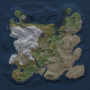 Thumbnail Rust Map: Procedural Map, Size: 3400, Seed: 755466829, 14 Monuments