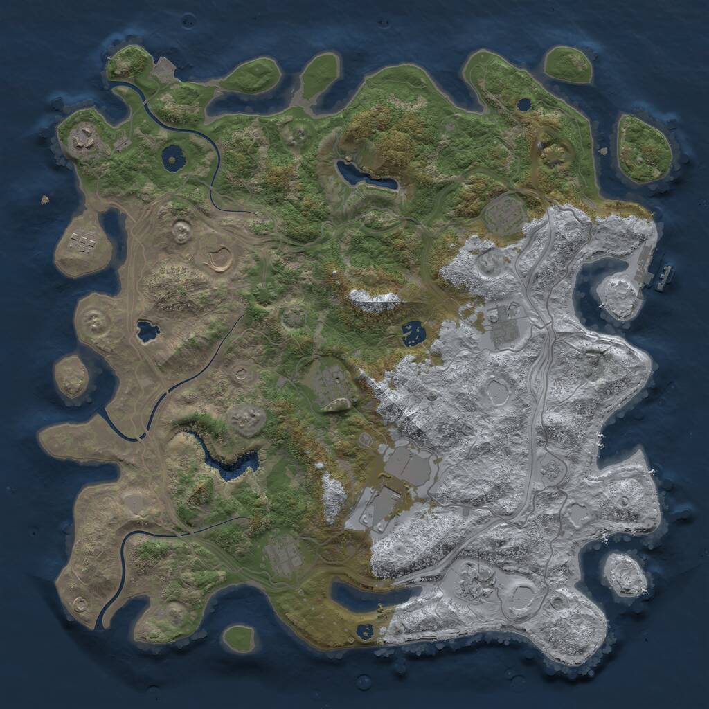 Rust Map: Procedural Map, Size: 4250, Seed: 289611813, 15 Monuments