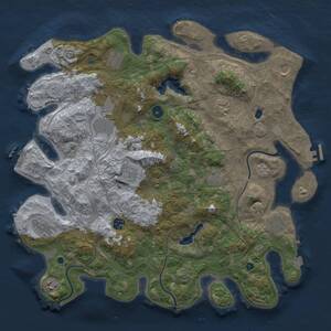 Thumbnail Rust Map: Procedural Map, Size: 4250, Seed: 291197, 17 Monuments