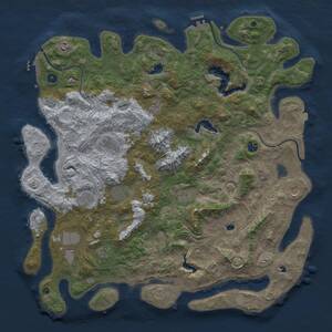 Thumbnail Rust Map: Procedural Map, Size: 5000, Seed: 1419273623, 17 Monuments