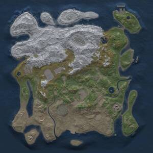 Thumbnail Rust Map: Procedural Map, Size: 3800, Seed: 39594151, 15 Monuments