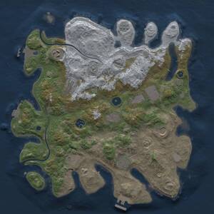 Thumbnail Rust Map: Procedural Map, Size: 3700, Seed: 32024, 15 Monuments