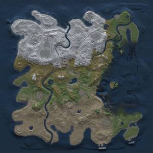 Thumbnail Rust Map: Procedural Map, Size: 4250, Seed: 1177969868, 16 Monuments