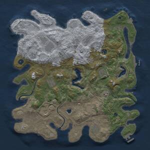 Thumbnail Rust Map: Procedural Map, Size: 4250, Seed: 1177969868, 17 Monuments