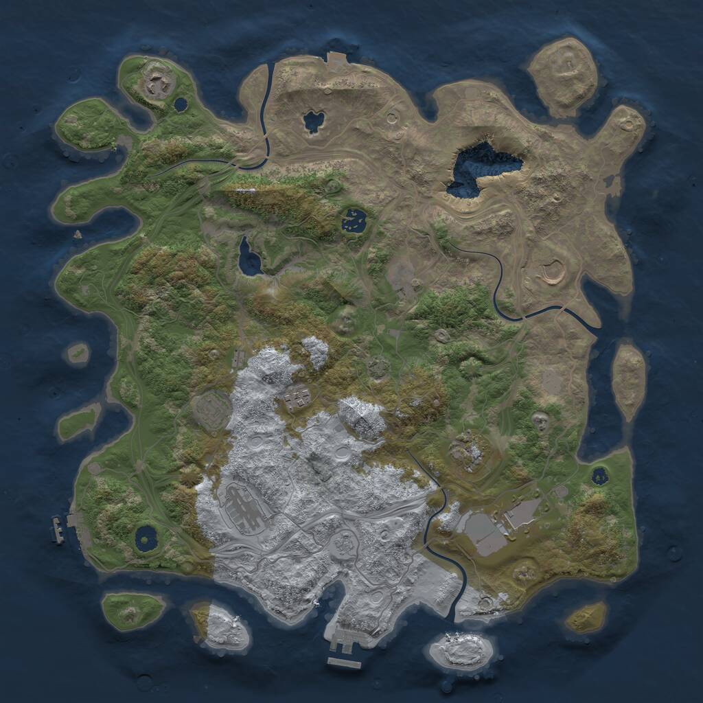 Rust Map: Procedural Map, Size: 4250, Seed: 31102024, 15 Monuments