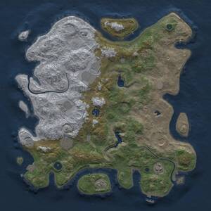 Thumbnail Rust Map: Procedural Map, Size: 4000, Seed: 988237583, 13 Monuments