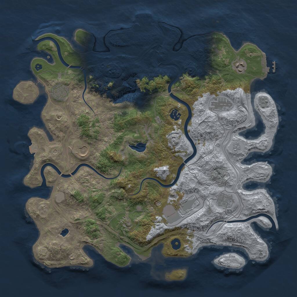 Rust Map: Procedural Map, Size: 4250, Seed: 452666160, 15 Monuments