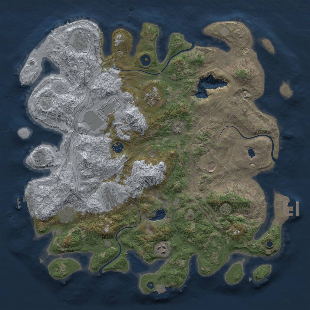 Rust Map: Procedural Map, Size: 4250, Seed: 453680, 15 Monuments