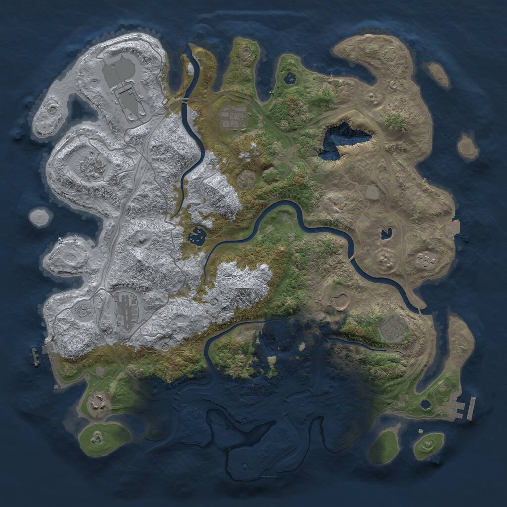Rust Map: Procedural Map, Size: 4250, Seed: 453680, 15 Monuments
