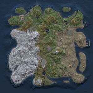 Thumbnail Rust Map: Procedural Map, Size: 3750, Seed: 1566578655, 15 Monuments