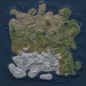 Thumbnail Rust Map: Procedural Map, Size: 3850, Seed: 2796772, 16 Monuments