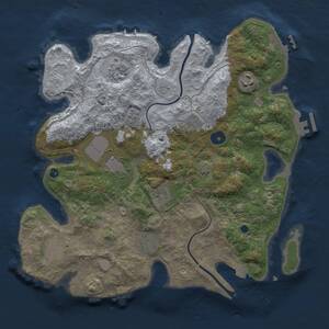 Thumbnail Rust Map: Procedural Map, Size: 3500, Seed: 5796570, 14 Monuments