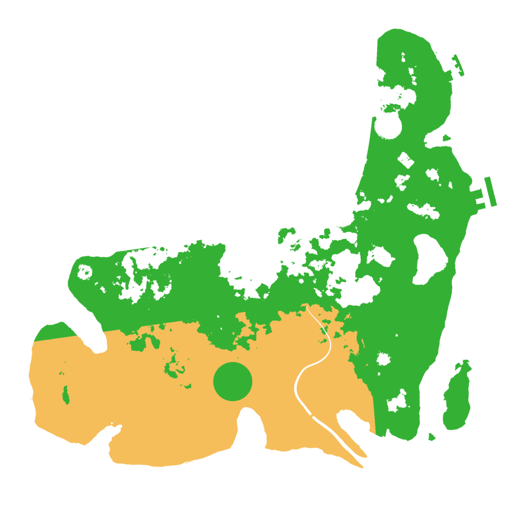 Biome Rust Map: Procedural Map, Size: 3500, Seed: 5796570