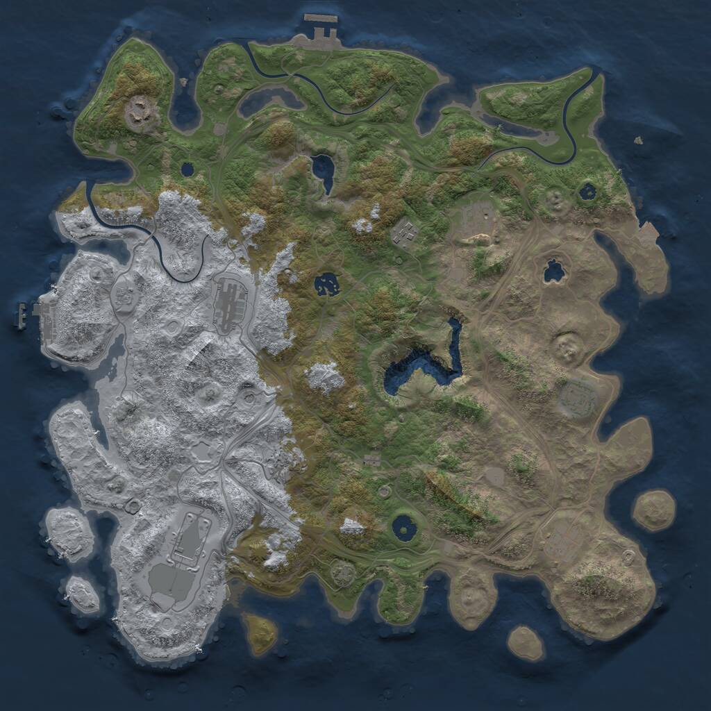 Rust Map: Procedural Map, Size: 4300, Seed: 1504509316, 15 Monuments