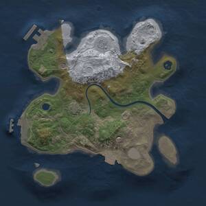 Thumbnail Rust Map: Procedural Map, Size: 2300, Seed: 651654171, 6 Monuments