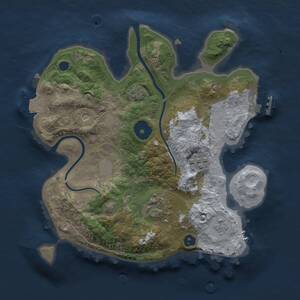 Thumbnail Rust Map: Procedural Map, Size: 2500, Seed: 6576345, 7 Monuments