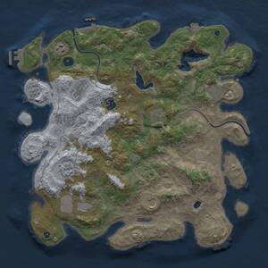 Thumbnail Rust Map: Procedural Map, Size: 4000, Seed: 1925926757, 15 Monuments