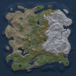 Thumbnail Rust Map: Procedural Map, Size: 4000, Seed: 905246376, 15 Monuments