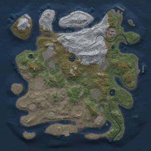 Thumbnail Rust Map: Procedural Map, Size: 3500, Seed: 85936, 14 Monuments