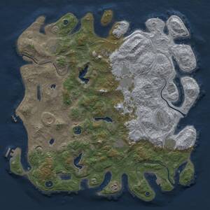 Thumbnail Rust Map: Procedural Map, Size: 4500, Seed: 190982992, 16 Monuments