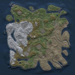 Thumbnail Rust Map: Procedural Map, Size: 3800, Seed: 980204134, 15 Monuments