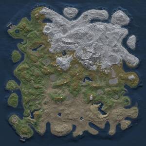 Thumbnail Rust Map: Procedural Map, Size: 5000, Seed: 706081965, 16 Monuments