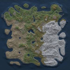 Thumbnail Rust Map: Procedural Map, Size: 4500, Seed: 1874863298, 16 Monuments