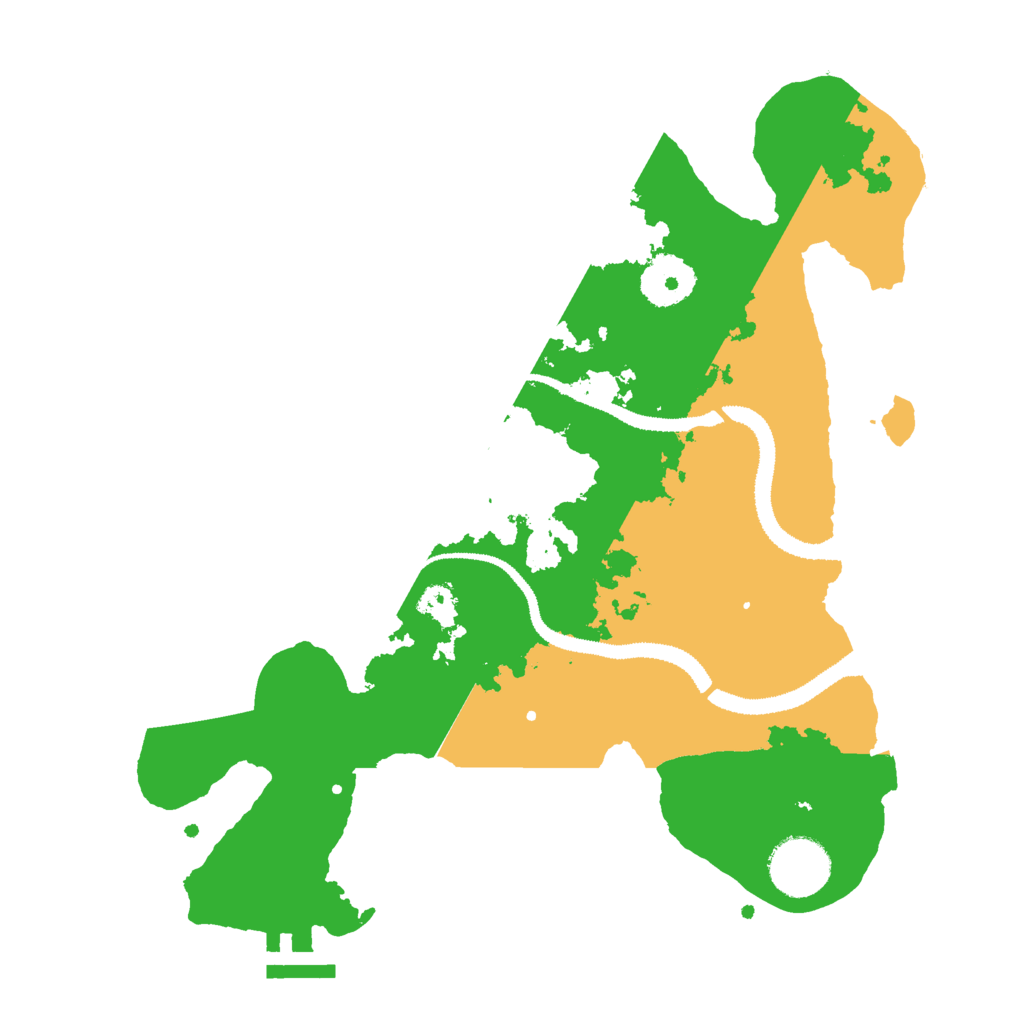 Biome Rust Map: Procedural Map, Size: 3000, Seed: 1296942069
