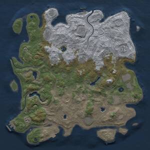 Thumbnail Rust Map: Procedural Map, Size: 4500, Seed: 1795276304, 17 Monuments