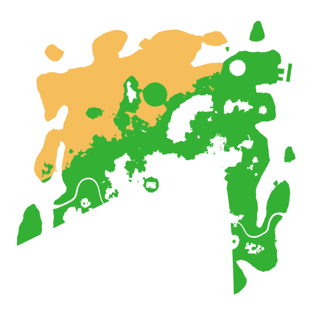 Biome Rust Map: Procedural Map, Size: 3500, Seed: 2021363948