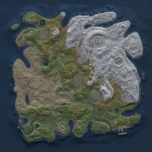 Thumbnail Rust Map: Procedural Map, Size: 3850, Seed: 519640149, 16 Monuments