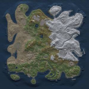 Thumbnail Rust Map: Procedural Map, Size: 3700, Seed: 1396082089, 15 Monuments