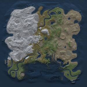 Thumbnail Rust Map: Procedural Map, Size: 4500, Seed: 21851142, 17 Monuments