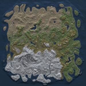 Thumbnail Rust Map: Procedural Map, Size: 5497, Seed: 11111111, 17 Monuments