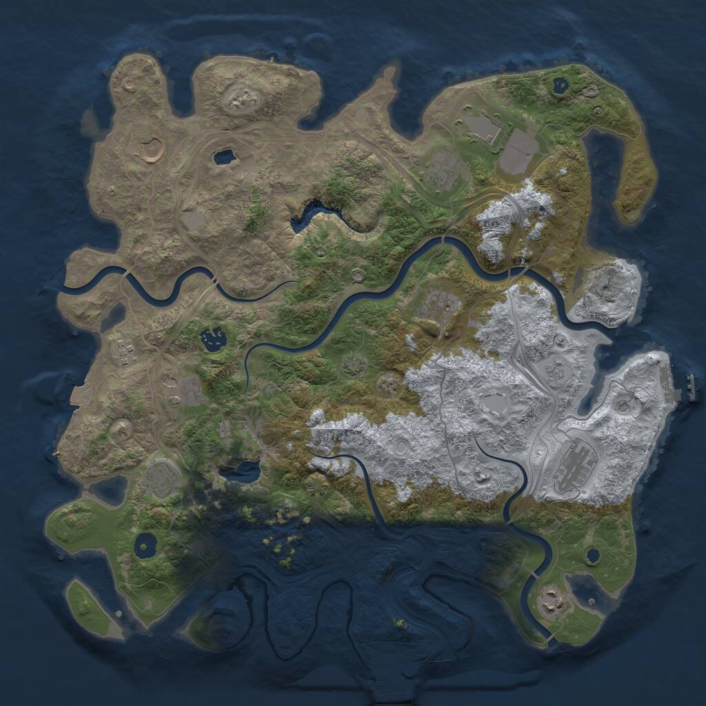 Rust Map: Procedural Map, Size: 4250, Seed: 1820250902, 16 Monuments