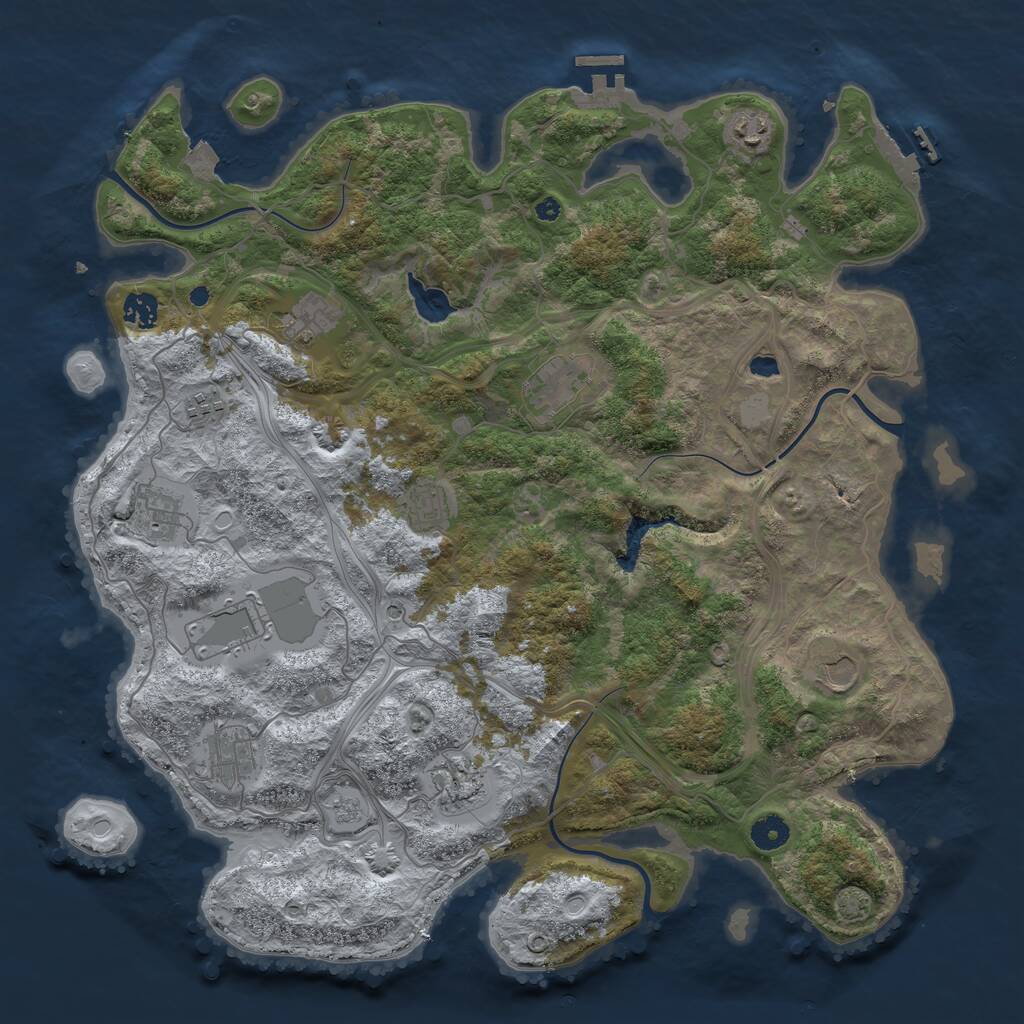 Rust Map: Procedural Map, Size: 4250, Seed: 210330604, 17 Monuments