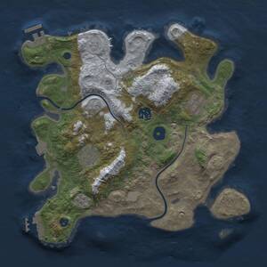 Thumbnail Rust Map: Procedural Map, Size: 3000, Seed: 798049, 10 Monuments