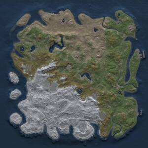 Thumbnail Rust Map: Procedural Map, Size: 4500, Seed: 1115547777, 16 Monuments