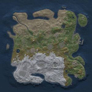 Thumbnail Rust Map: Procedural Map, Size: 3750, Seed: 30000, 15 Monuments