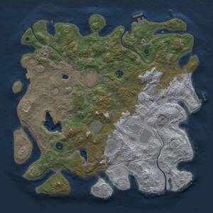 Thumbnail Rust Map: Procedural Map, Size: 4250, Seed: 1107415566, 14 Monuments