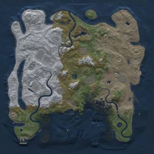 Thumbnail Rust Map: Procedural Map, Size: 4500, Seed: 1288374503, 17 Monuments