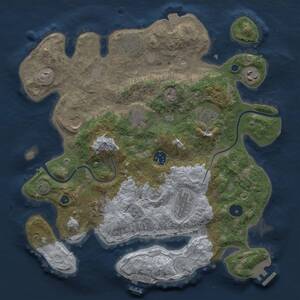 Thumbnail Rust Map: Procedural Map, Size: 3500, Seed: 1507453018, 15 Monuments