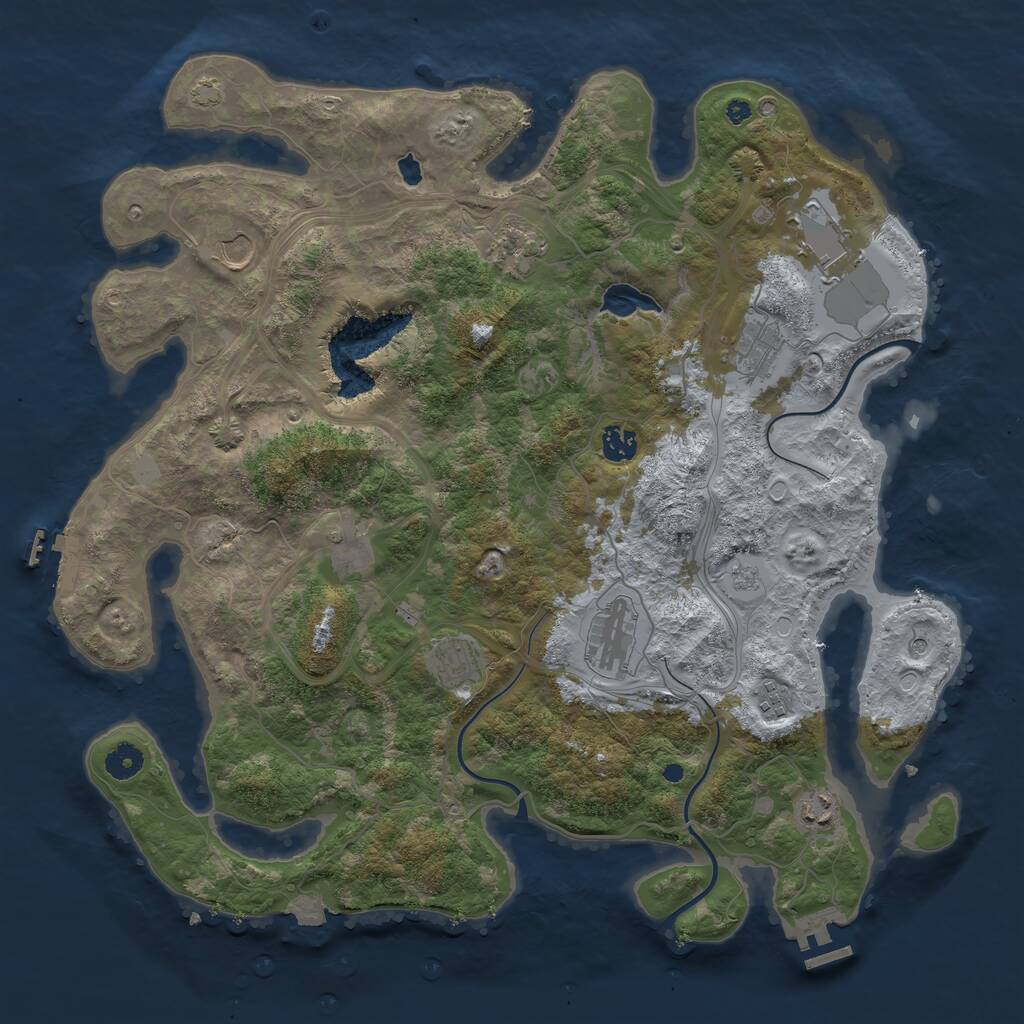 Rust Map: Procedural Map, Size: 4250, Seed: 798726, 16 Monuments