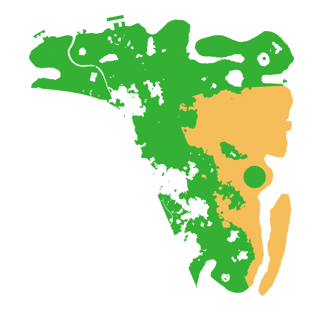 Biome Rust Map: Procedural Map, Size: 3800, Seed: 945165