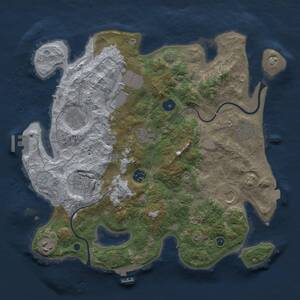 Thumbnail Rust Map: Procedural Map, Size: 3700, Seed: 900183450, 15 Monuments